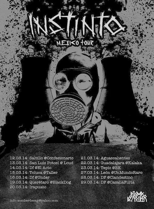 Instinto Mexico Tour - March 12th To March 29th: